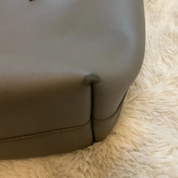 Saint Laurent Grey Shopping Leather Tote